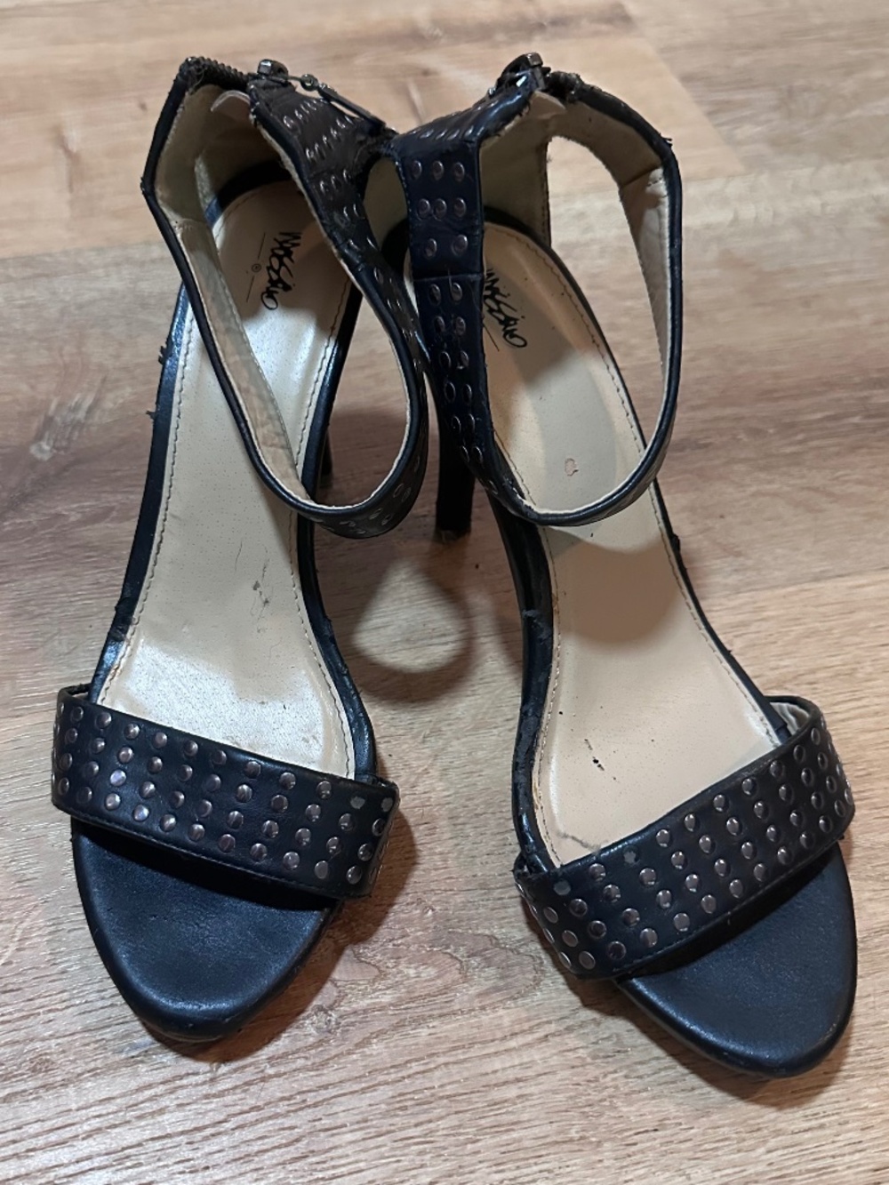 Mossimo black studded stiletto high heel sandals